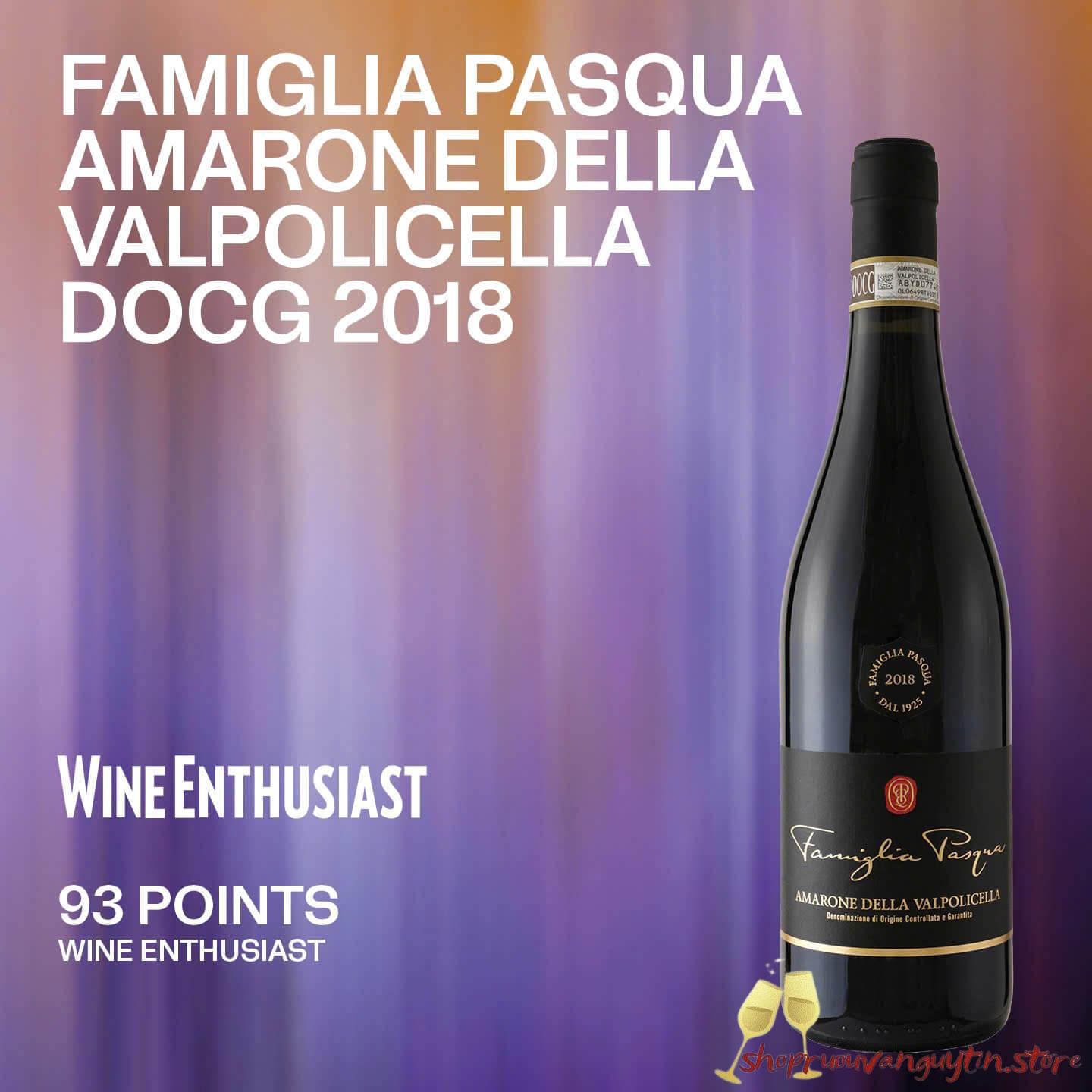 Rượu Vang Ý Pasqua Famiglia Amarone Della Valpolicella DOCG - Hình ảnh 2