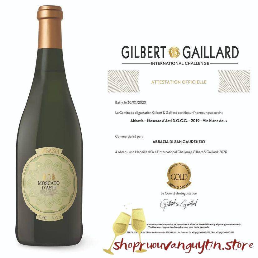 Abbazia Moscato Dasti Docg; ABBAZIA MOSCATO D’ASTI DOCG (SWEET)