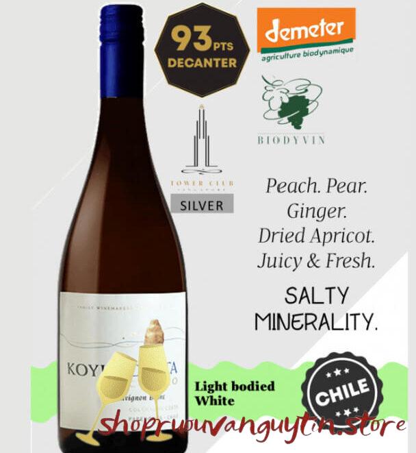 Rượu Vang Chile Koyle Costa Cuarzo Sauvignon Blanc