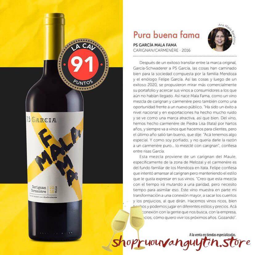 Rượu Vang P.S Garcia Mala Fama