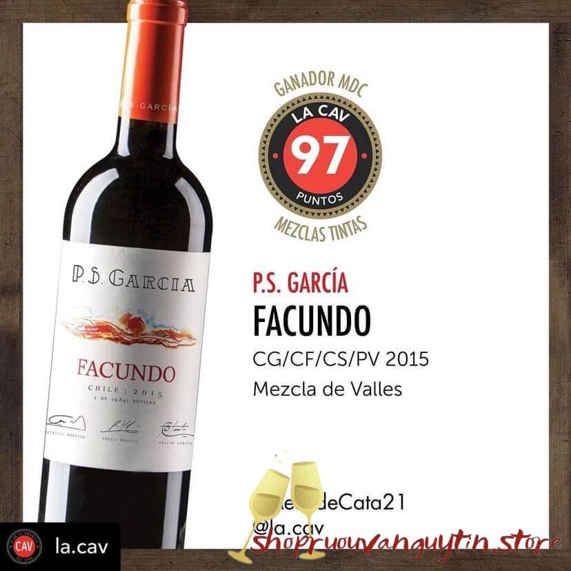 P.S Garcia Facundo Blend; rượu vang đỏ Chile