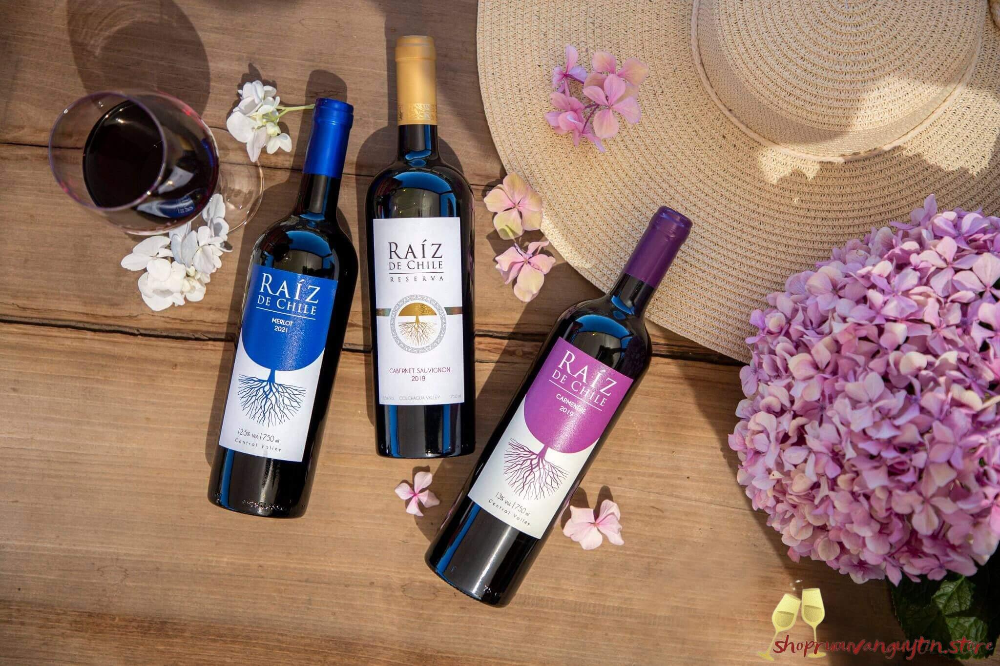 Raiz de Chile; Raiz de Chile Carmenere; Raiz de Chile Cabernet Sauvignon Reserva