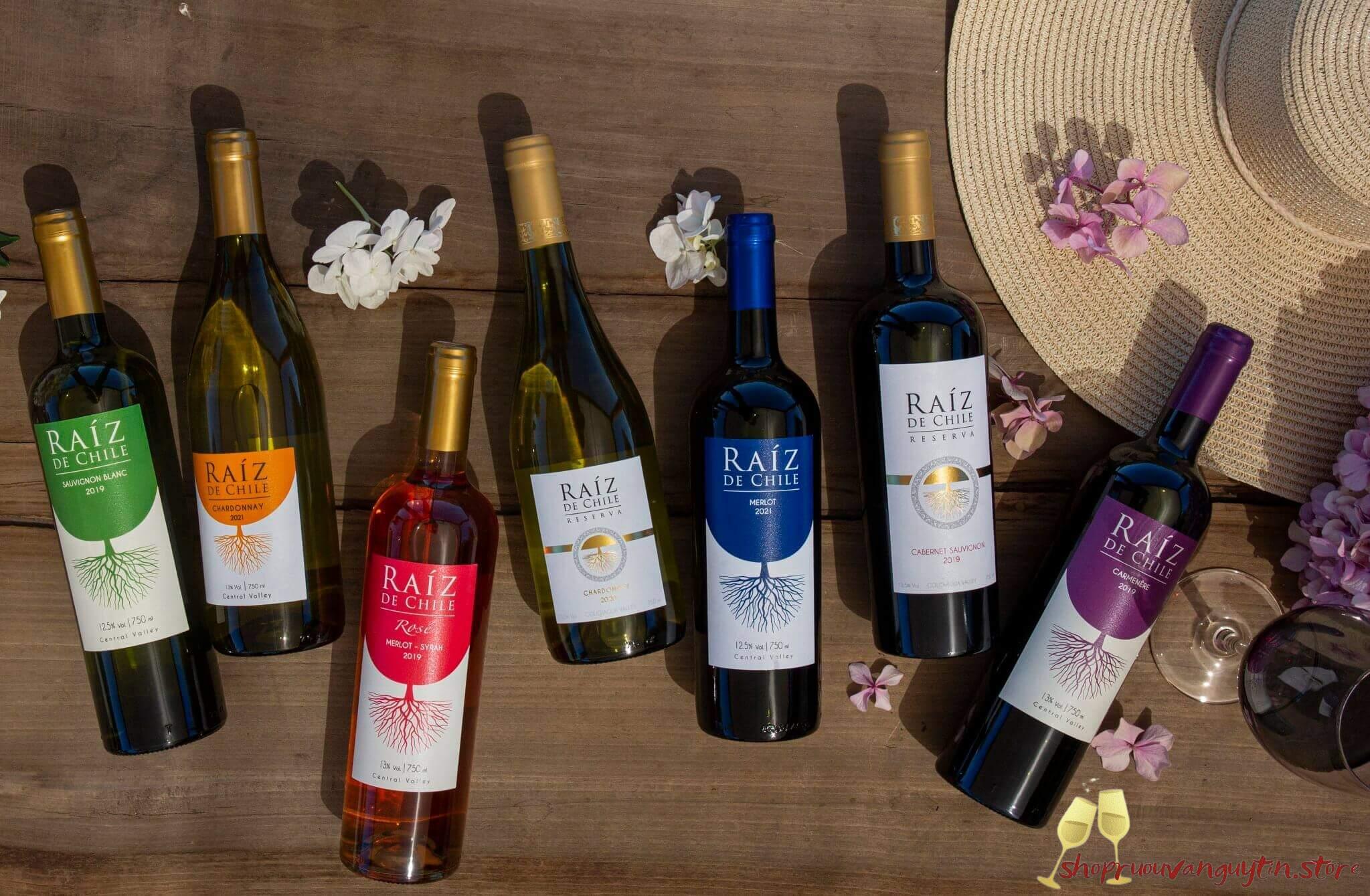 Raiz de Chile; Raiz de Chile Carmenere; Raiz de Chile Cabernet Sauvignon Reserva