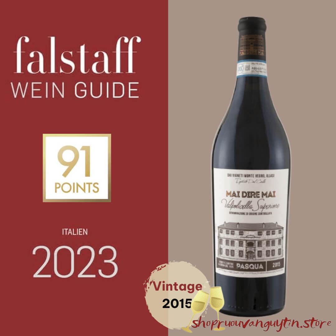 Rượu vang Ý Pasqua Mai Dire Mai Valpolicella Superiore 2015 DOC