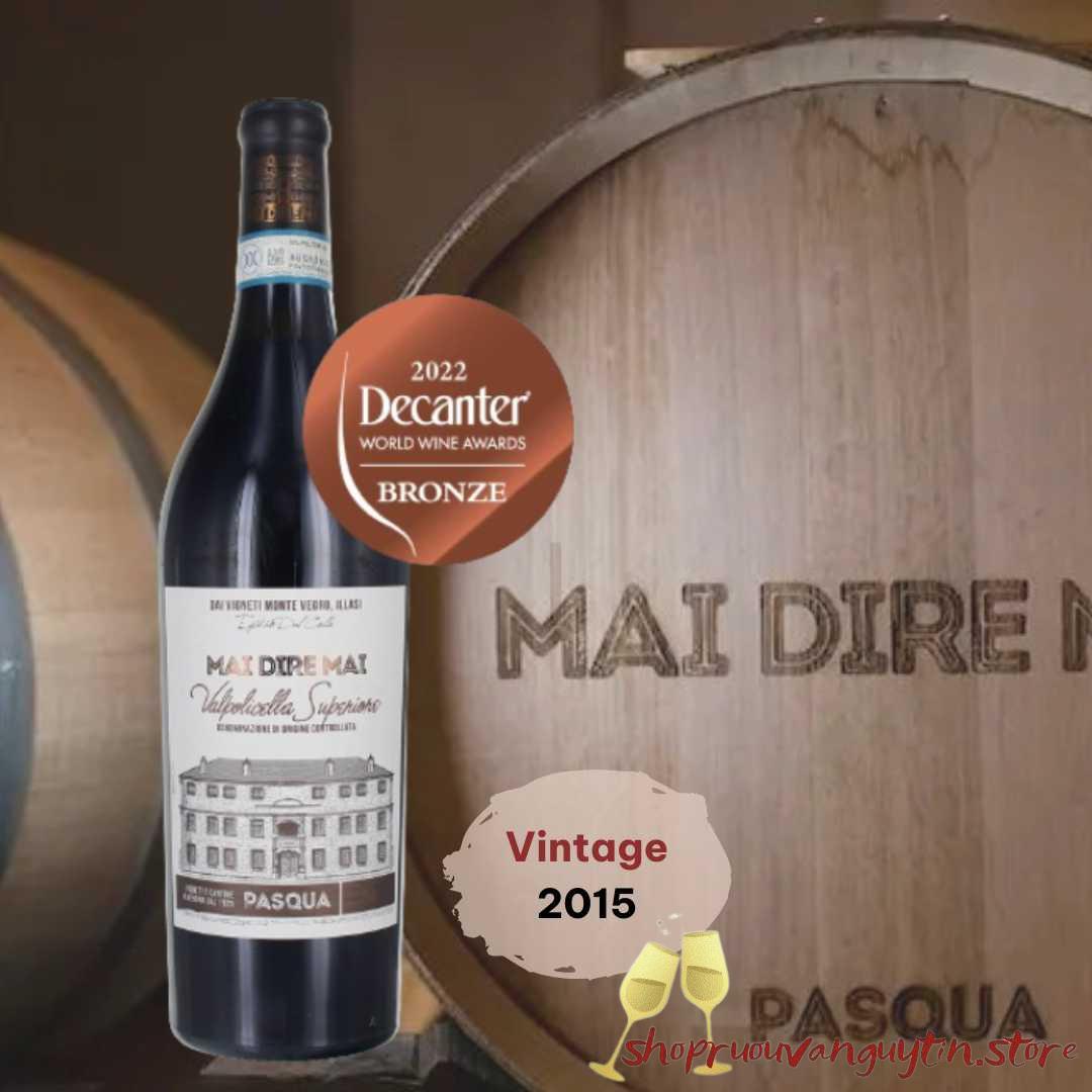 Rượu vang Ý Pasqua Mai Dire Mai Valpolicella Superiore 2015 DOC