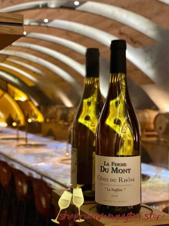 rượu vang trắng La Ferme du Mont Côtes Du Rhône La Truffiere.