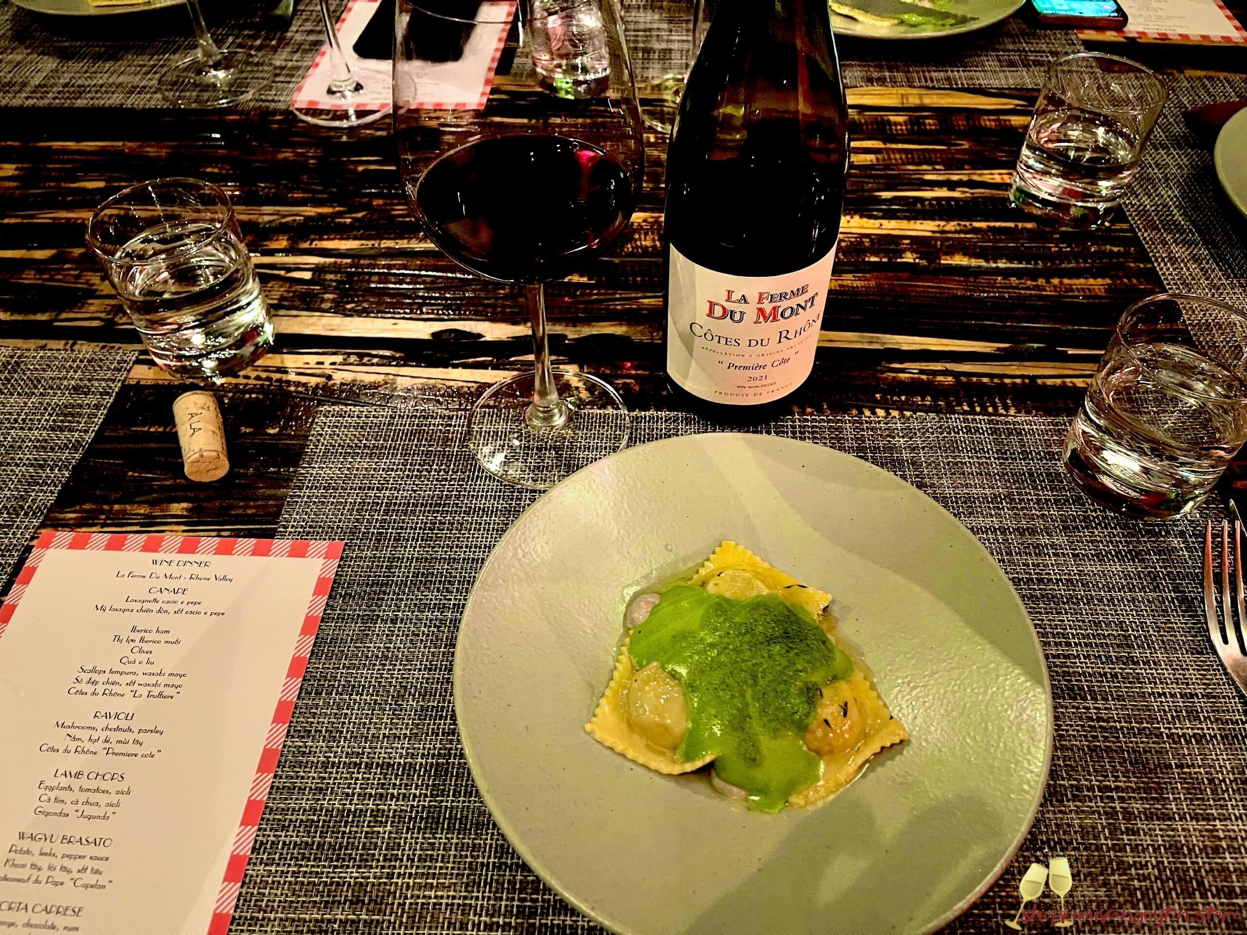 rượu vang Pháp La Ferme Du Mont – Côtes du Rhône – Première Côte 2020