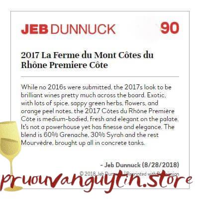 rượu vang Pháp La Ferme Du Mont – Côtes du Rhône – Première Côte 2020