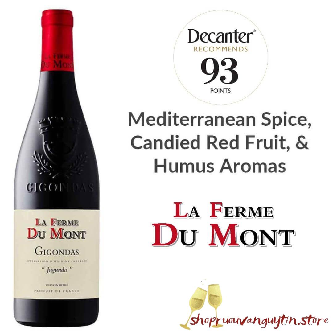 rượu vang Pháp La Ferme du Mont – Gigondas – Jugunda