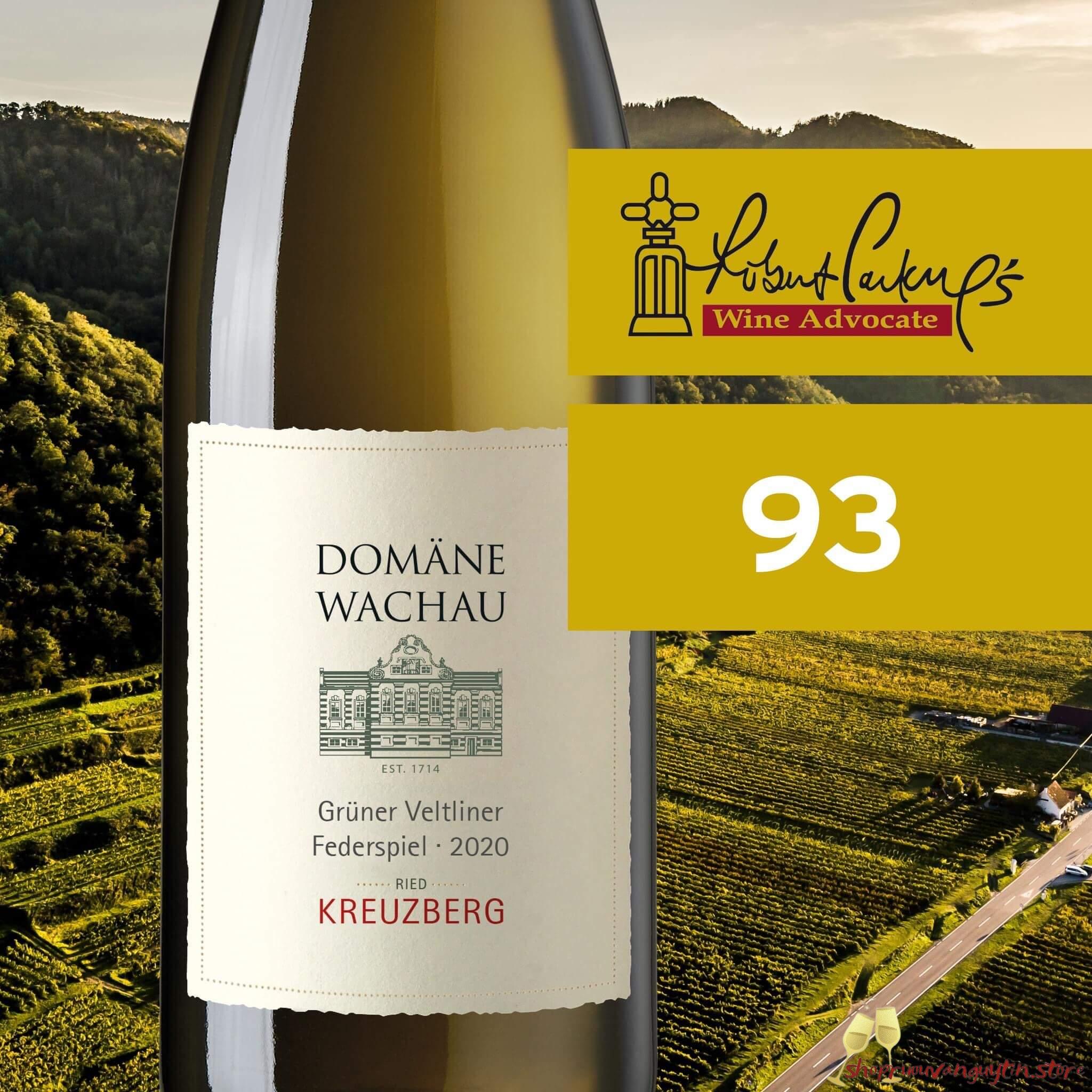 Rượu Vang Áo WACHAU GRÜNER VELTLINER FEDERSPIEL RIED KREUZBERG 2022