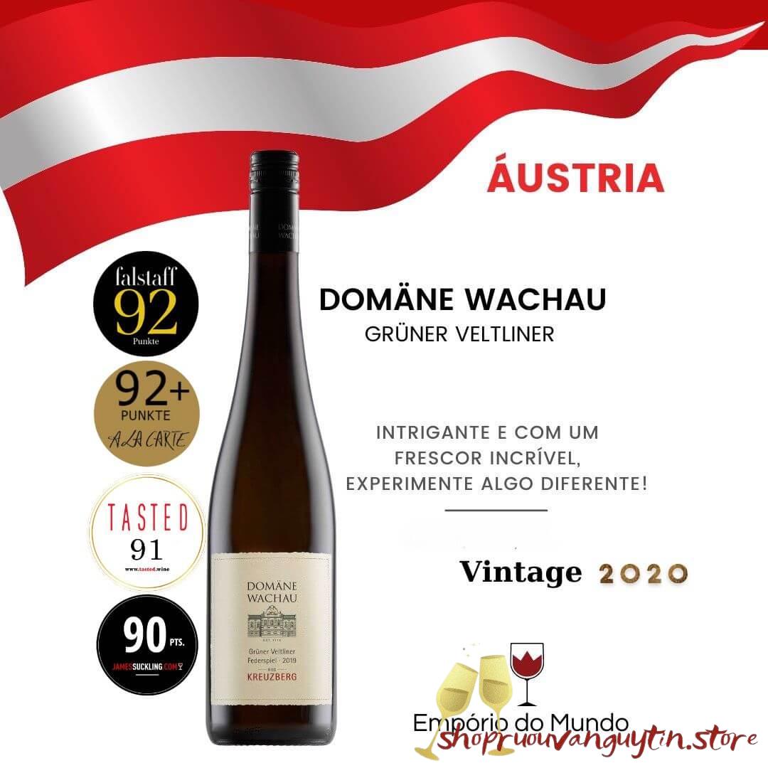 Rượu Vang Áo WACHAU GRÜNER VELTLINER FEDERSPIEL RIED KREUZBERG 2022