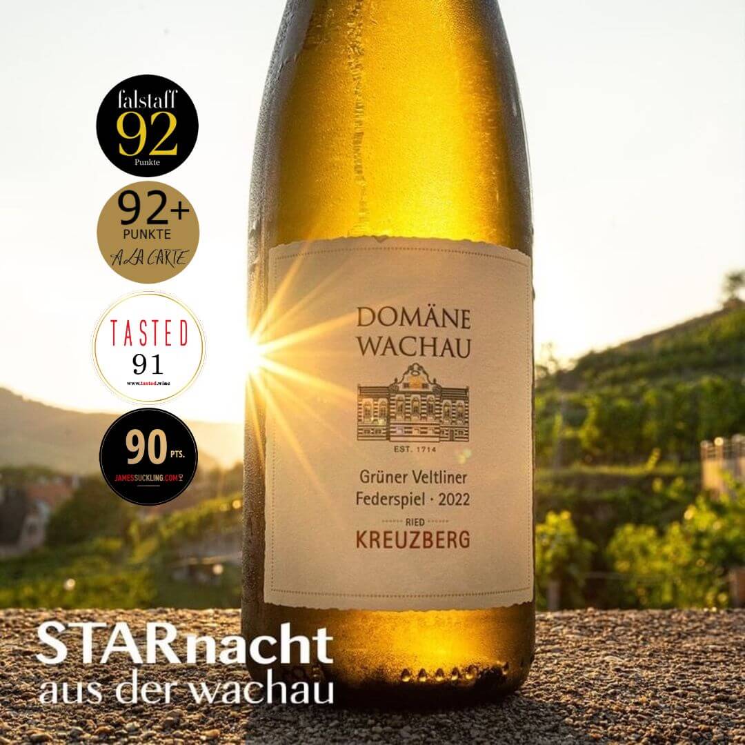 Rượu Vang Áo WACHAU GRÜNER VELTLINER FEDERSPIEL RIED KREUZBERG 2022