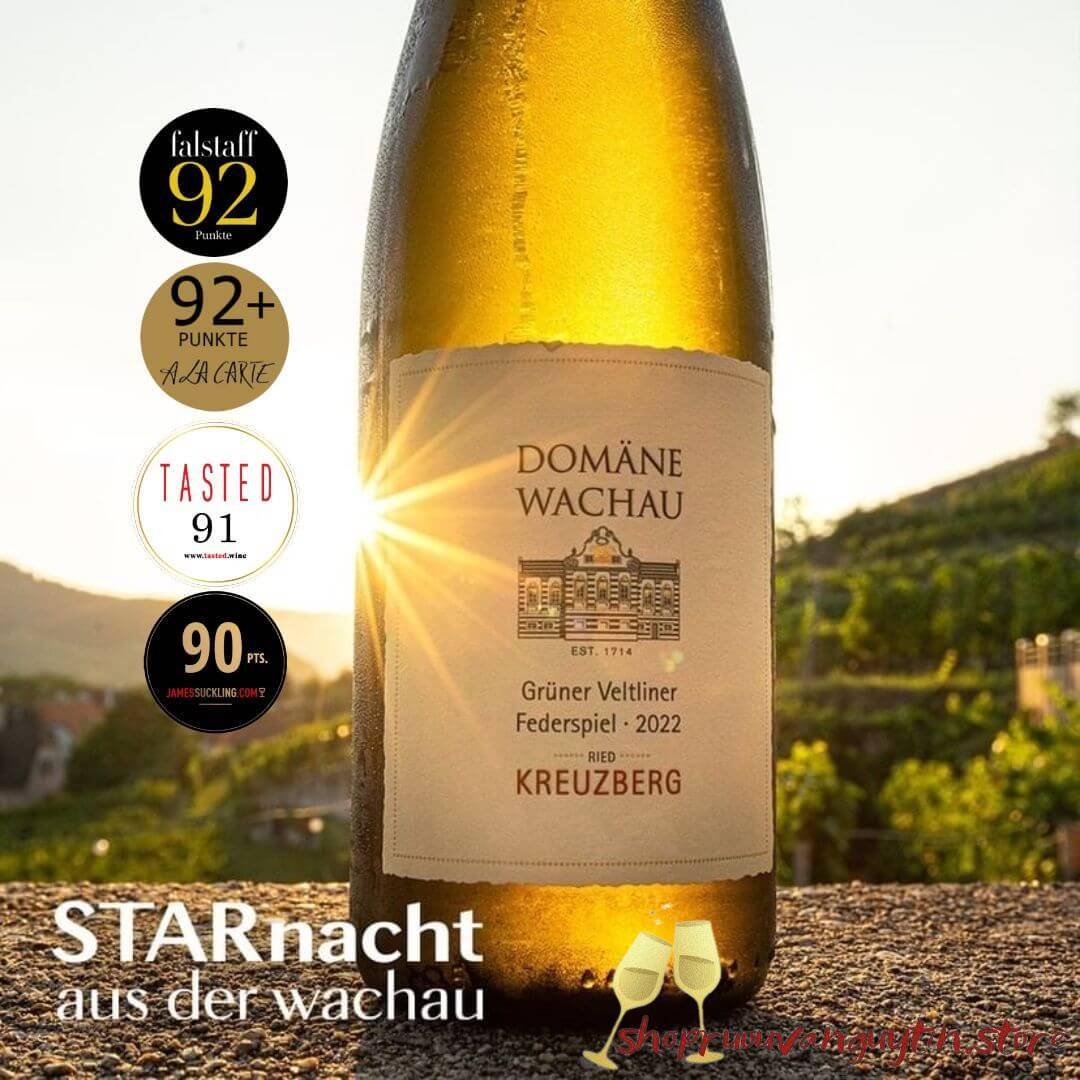 Rượu Vang Áo WACHAU GRÜNER VELTLINER FEDERSPIEL RIED KREUZBERG 2022