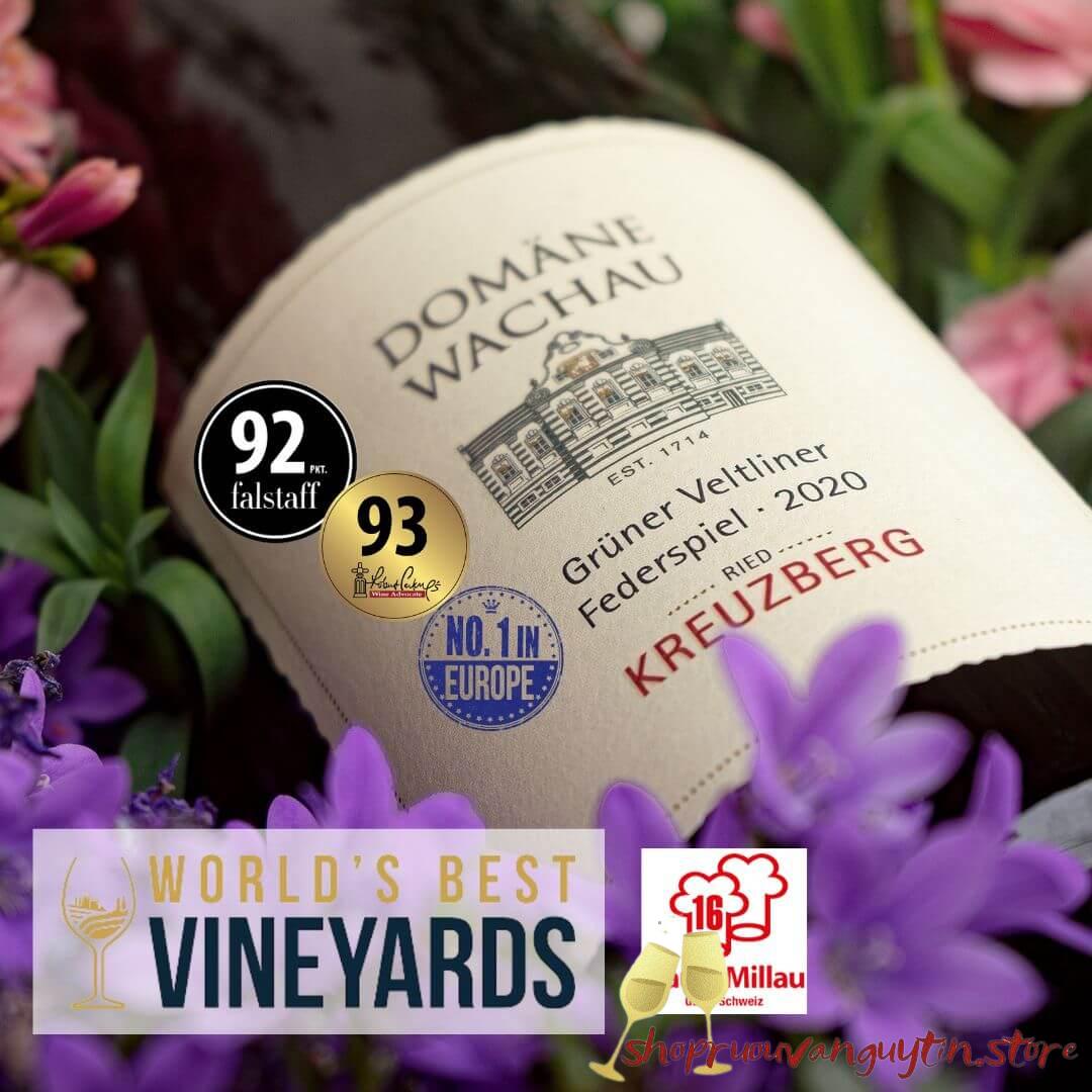 Rượu Vang Áo WACHAU GRÜNER VELTLINER FEDERSPIEL RIED KREUZBERG 2022
