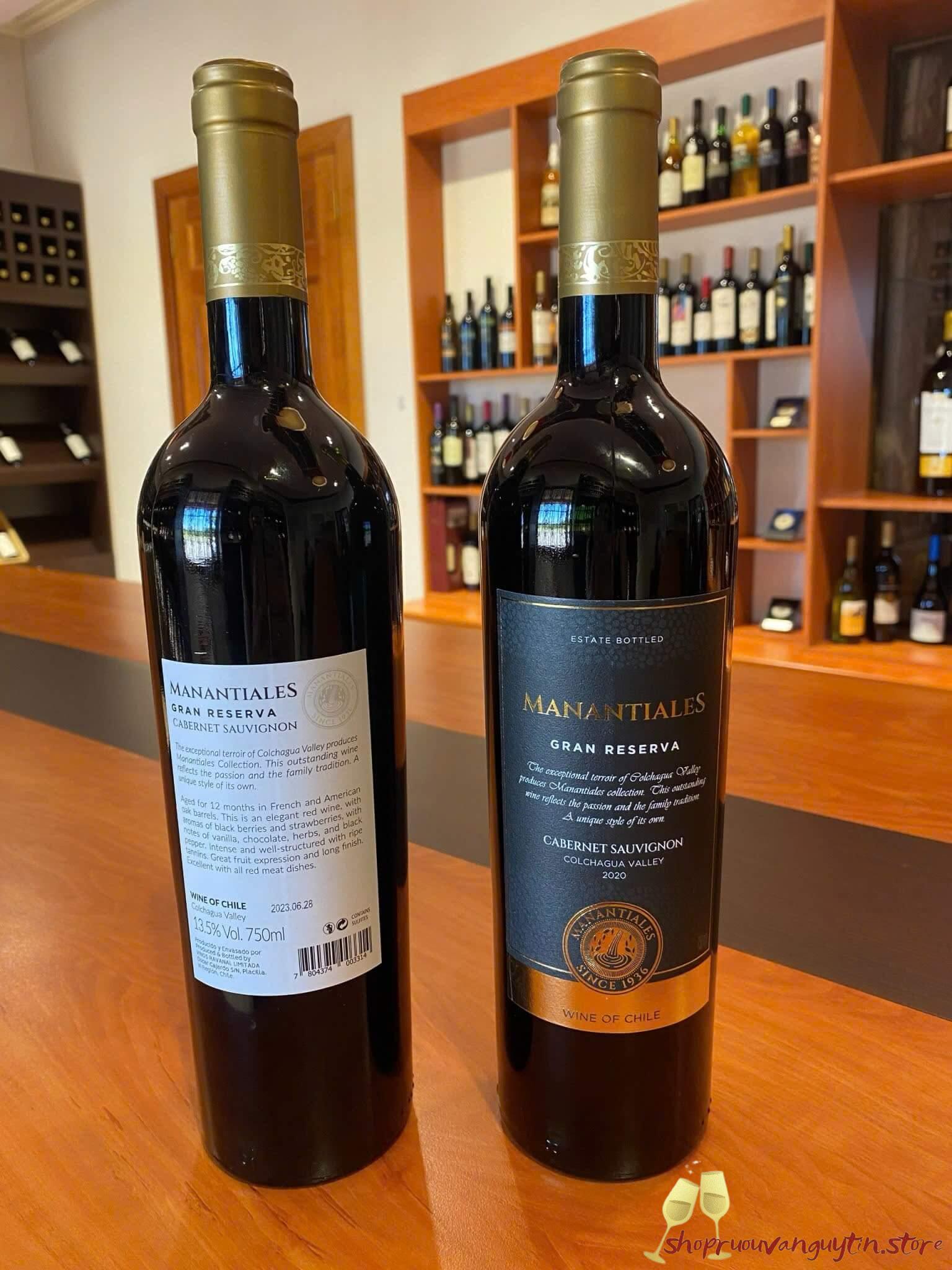 Rượu Vang Chile Manatiales Cabernet Sauvignon Gran Reserva - Hình ảnh 2