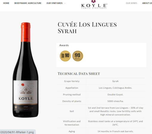 Rượu Vang Chile Koyle Cuvee Los Lingues Syrah - Hình ảnh 3