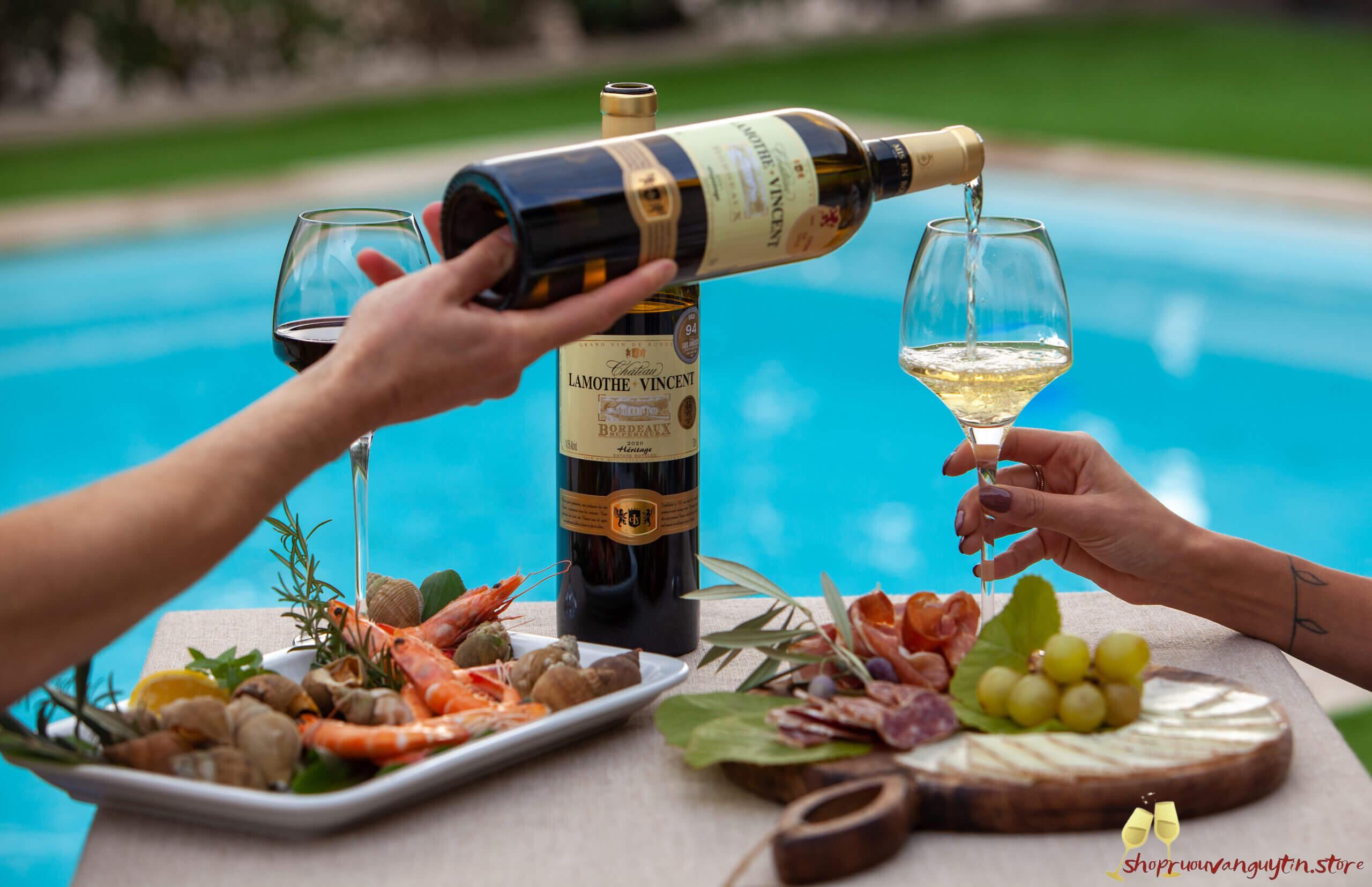 Rượu Vang Pháp Château Lamothe Vincent Héritage Blanc 2023 - Hình ảnh 3