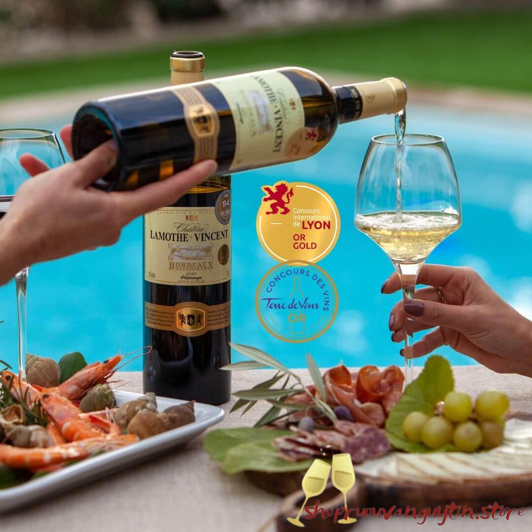 Rượu Vang Pháp Château Lamothe Vincent Héritage Blanc 2023 - Hình ảnh 5