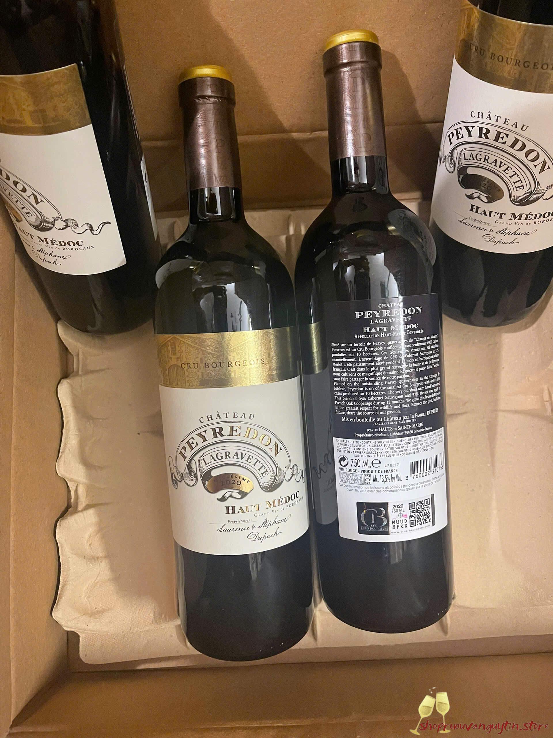 Rượu Vang Pháp Château Peyredon Lagravette Cru Bourgeois 2020 - Hình ảnh 2