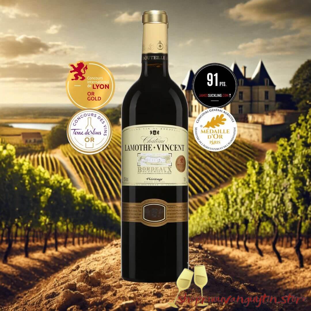 Rượu Vang Pháp Château Lamothe Vincent Héritage Rouge 2022