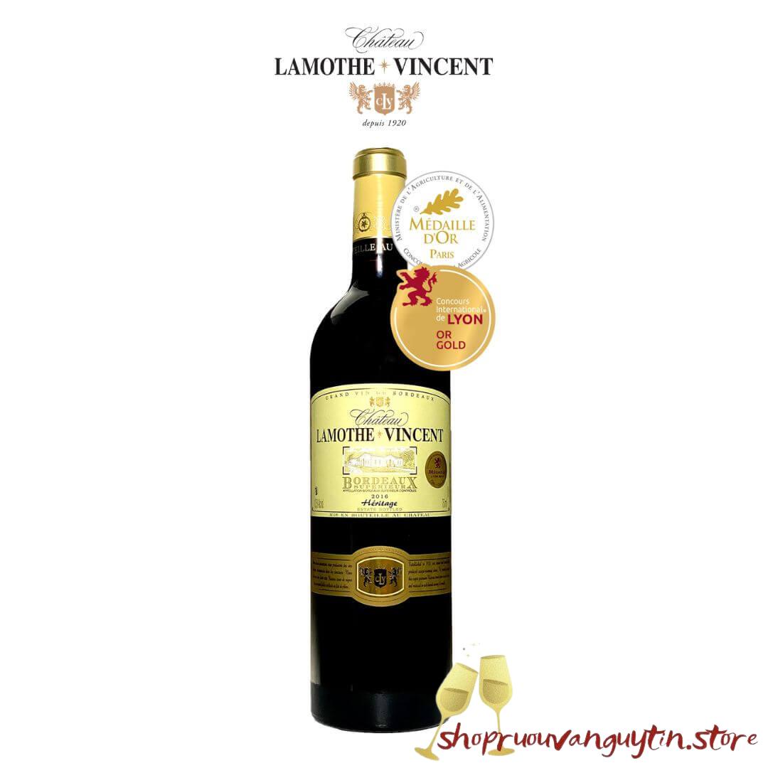 Rượu Vang Pháp Château Lamothe Vincent Héritage Rouge 2022 - Hình ảnh 5