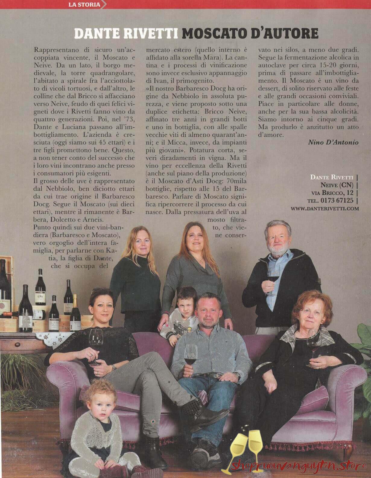 Rượu vang Ý Dante Rivetti