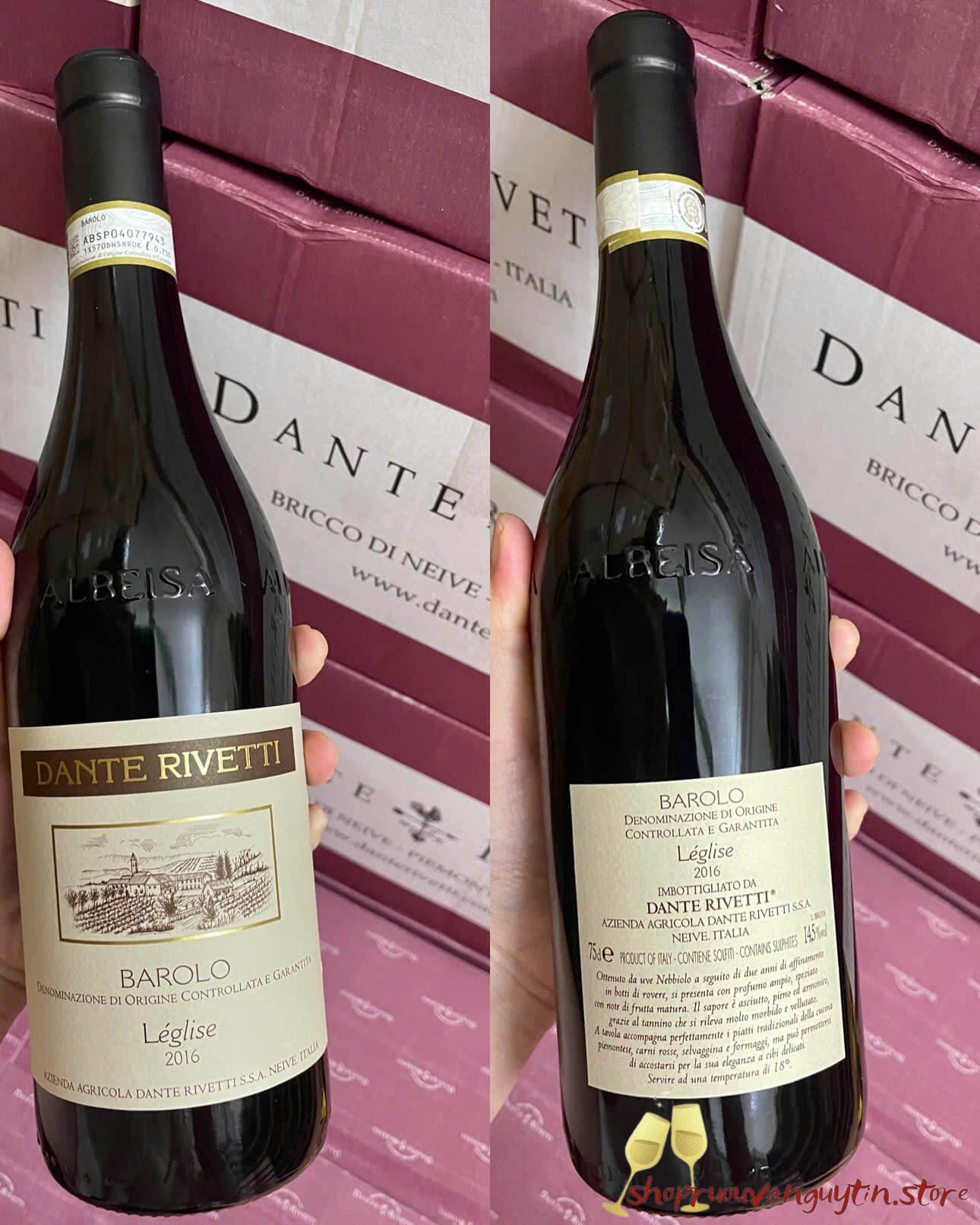 rượu vang Ý Dante Rivetti Barolo DOCG L’ÉGLISE