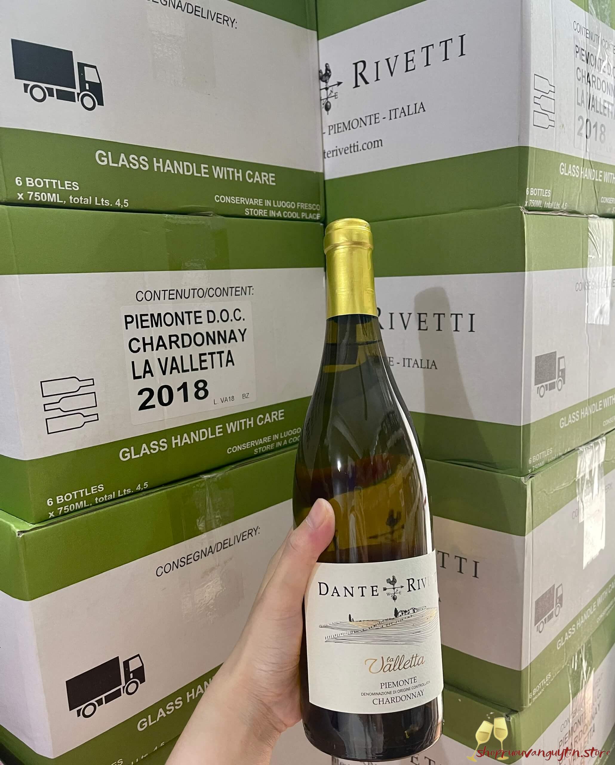 rượu vang Ý Dante Rivetti Chardonnay LA VALLETTA Piemonte DOC