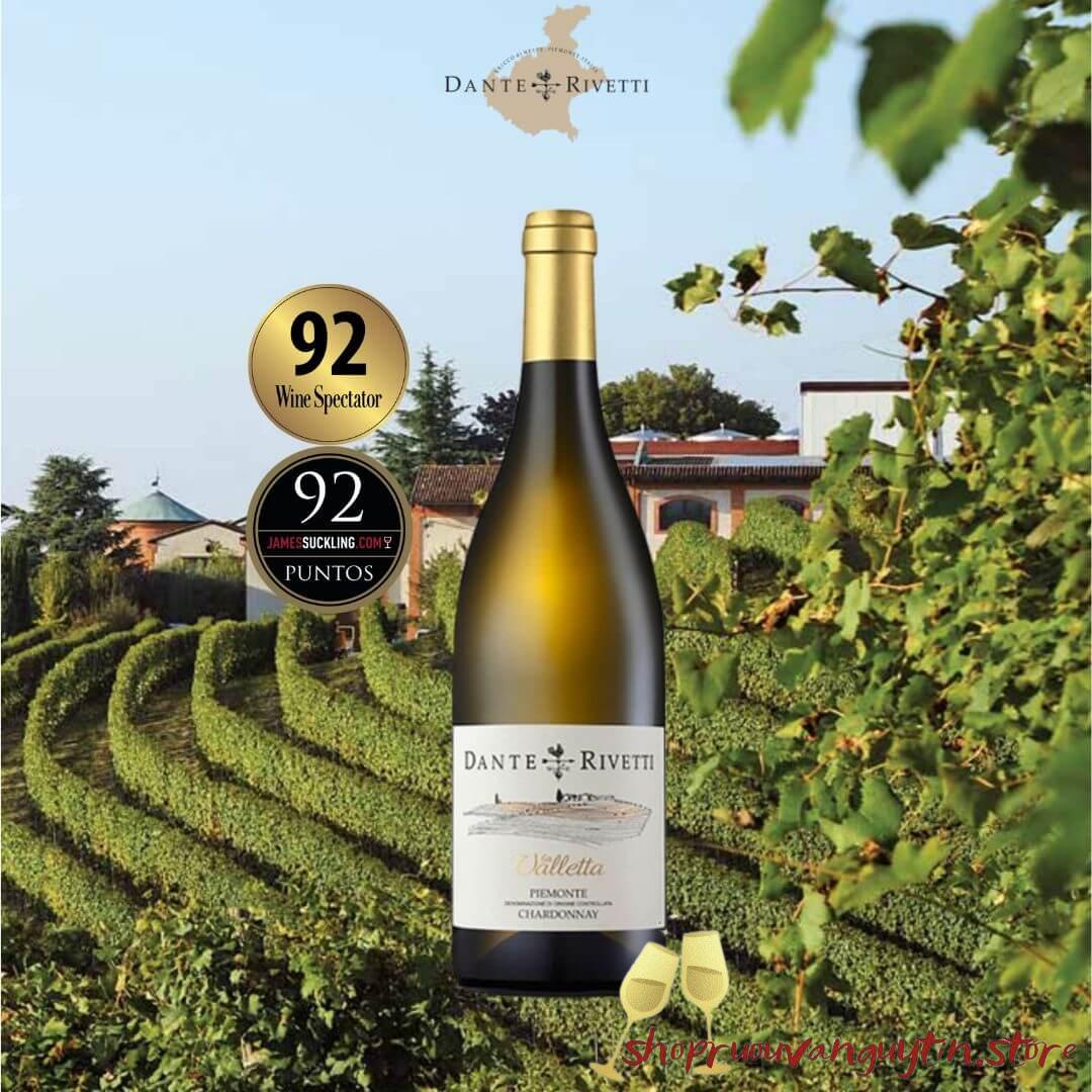 rượu vang Ý Dante Rivetti Chardonnay LA VALLETTA Piemonte DOC