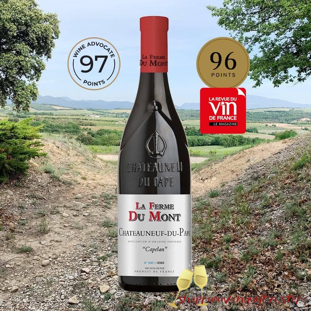 Rượu vang đỏ La Ferme du Mont Chateauneuf-du-Pape Capelan Rouge
