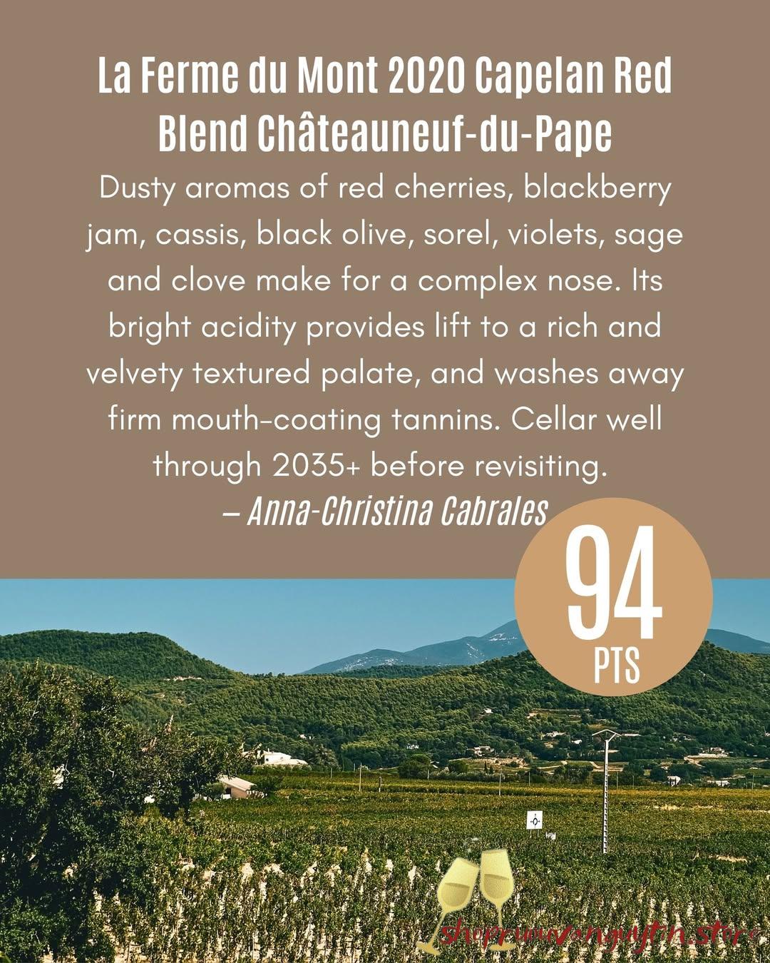Rượu vang đỏ La Ferme du Mont Chateauneuf-du-Pape Capelan Rouge