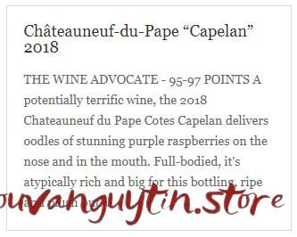 Rượu vang đỏ La Ferme du Mont Chateauneuf-du-Pape Capelan Rouge