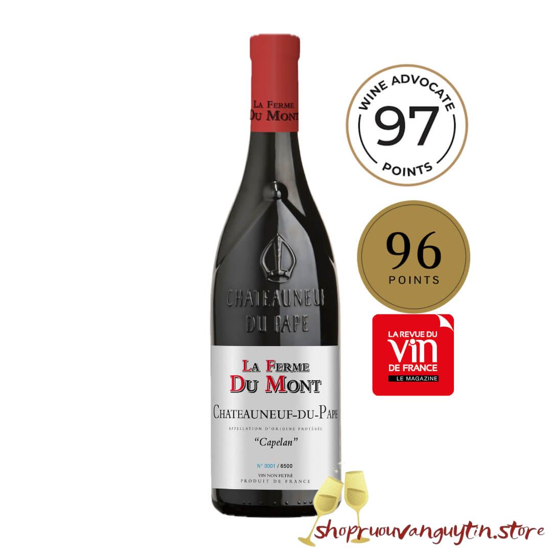 Rượu vang đỏ La Ferme du Mont Chateauneuf-du-Pape Capelan Rouge