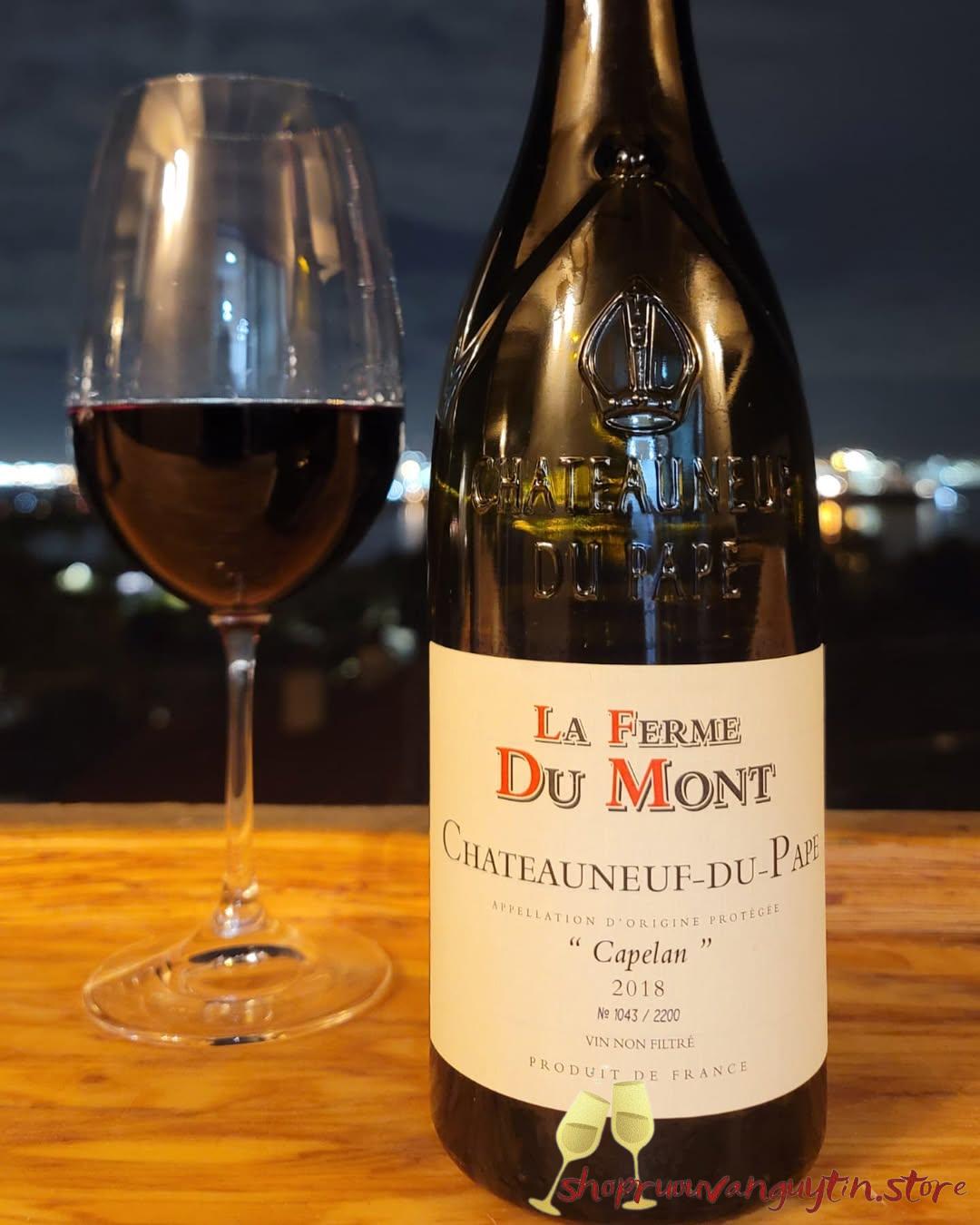 Rượu vang đỏ La Ferme du Mont Chateauneuf-du-Pape Capelan Rouge