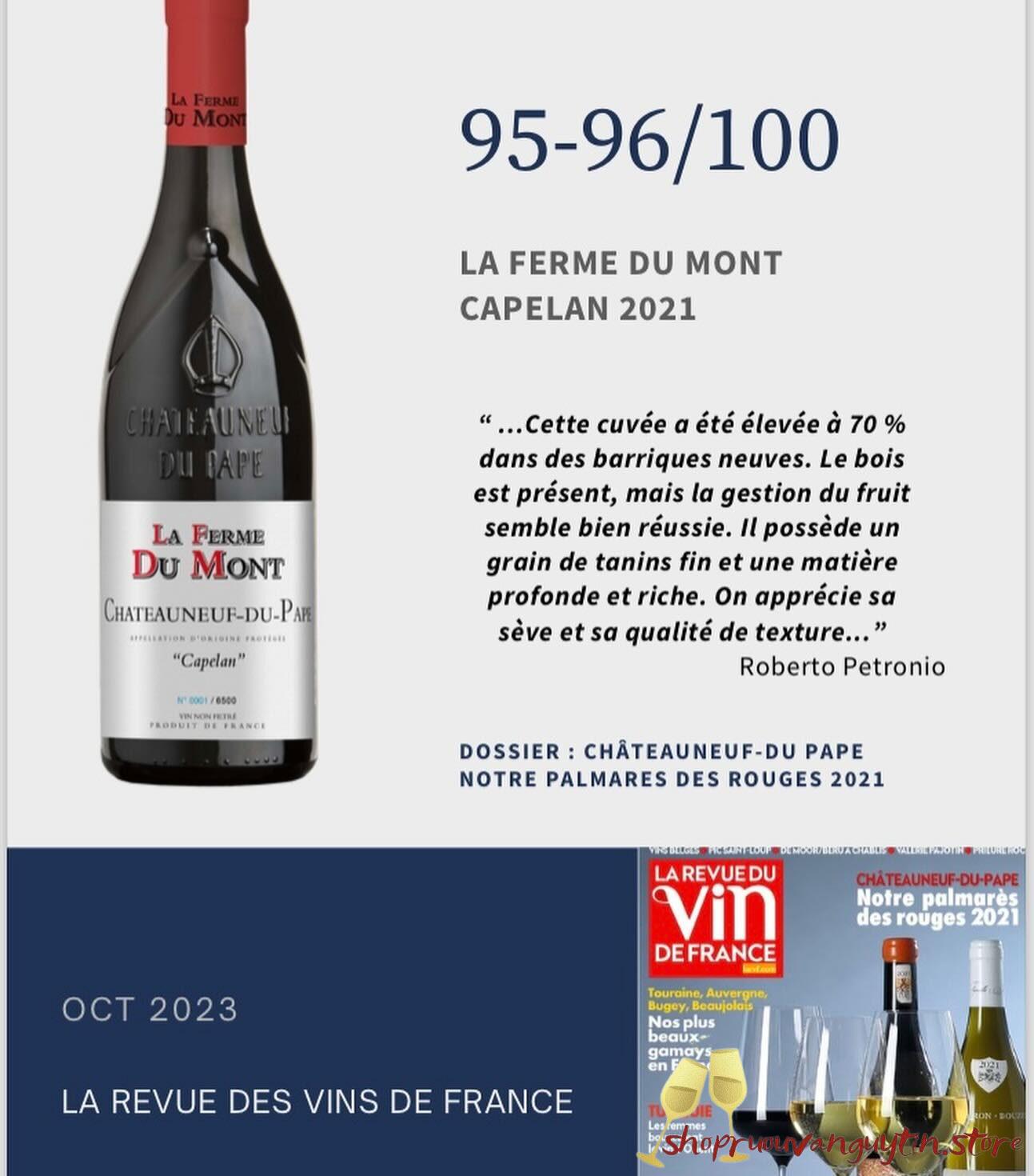 Rượu vang đỏ La Ferme du Mont Chateauneuf-du-Pape Capelan Rouge
