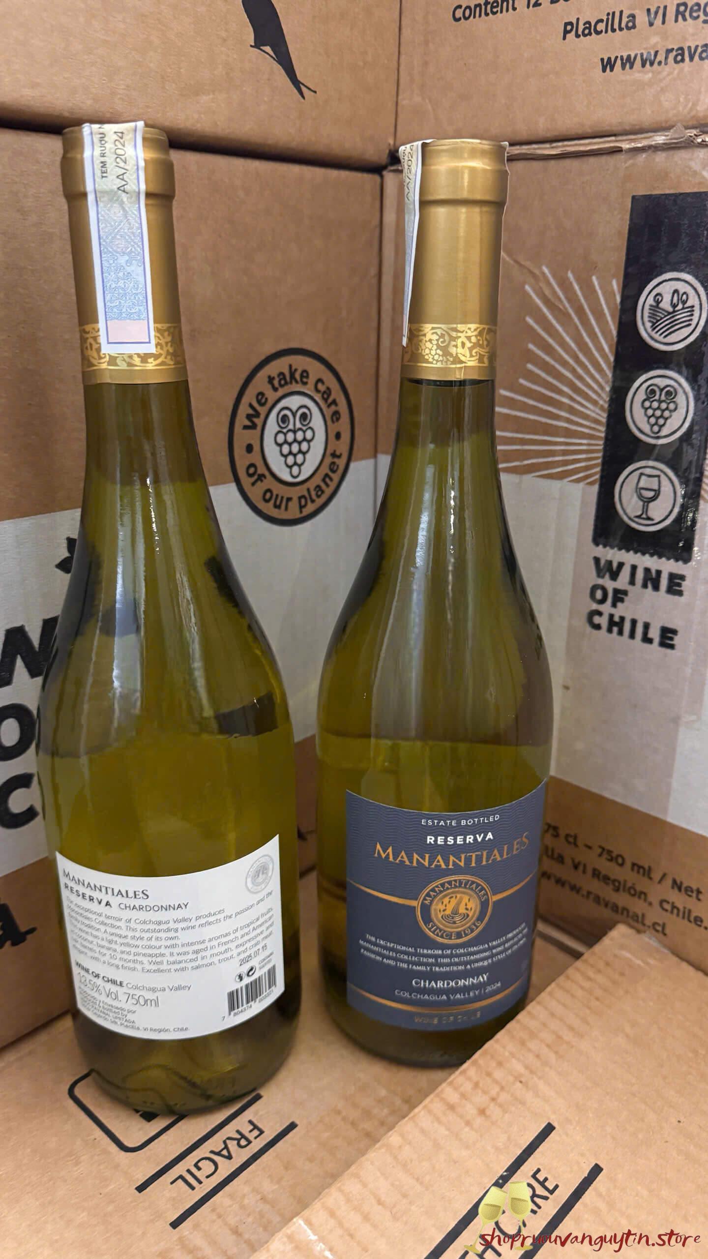 Rượu Vang Chile Manantiales Reserva Chardonnay - Hình ảnh 2